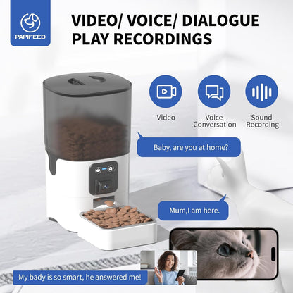 6L Smart Automatic Pet Feeder with Camera & WiFi App