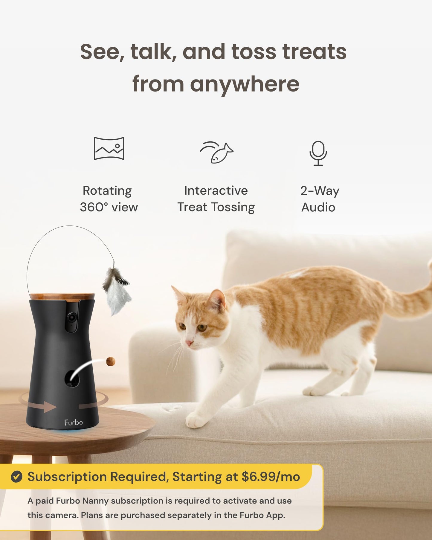 Furbo 360º Pet Camera w/Subscription Required