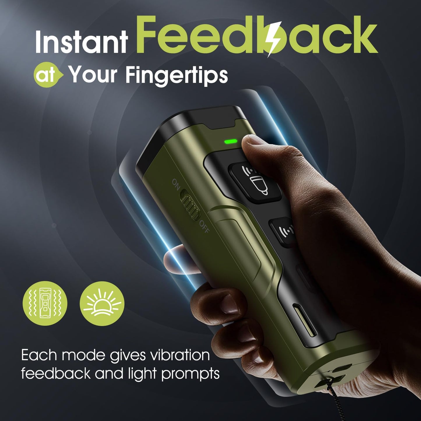 Ultrasonic Anti-Bark Device with 4 Modes & 50-Foot Range
