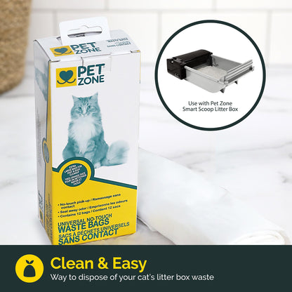 Pet Zone Smart Scoop Semi Automatic Self Cleaning Cat Litter Box with Bags