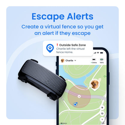 Tractive Smart Dog GPS Tracker | Live Pet Tracker with Virtual Fence | Vital Signs Monitoring of Heart & Respiratory Rate | Bark Monitoring | Dog Collar Attachment