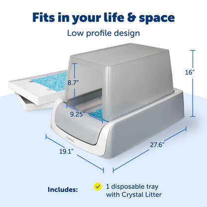 Smart Self-Cleaning Litter Box with App & Health Monitoring