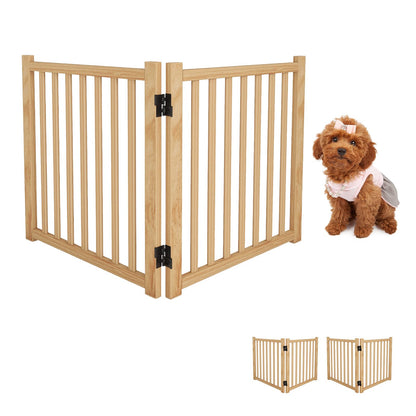 Wooden Freestanding Pet Gate for Doorways & Stairs