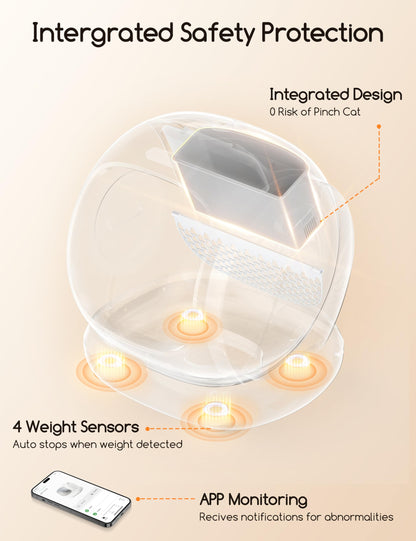 75L Smart Self-Cleaning Litter Box with App & Odor Control