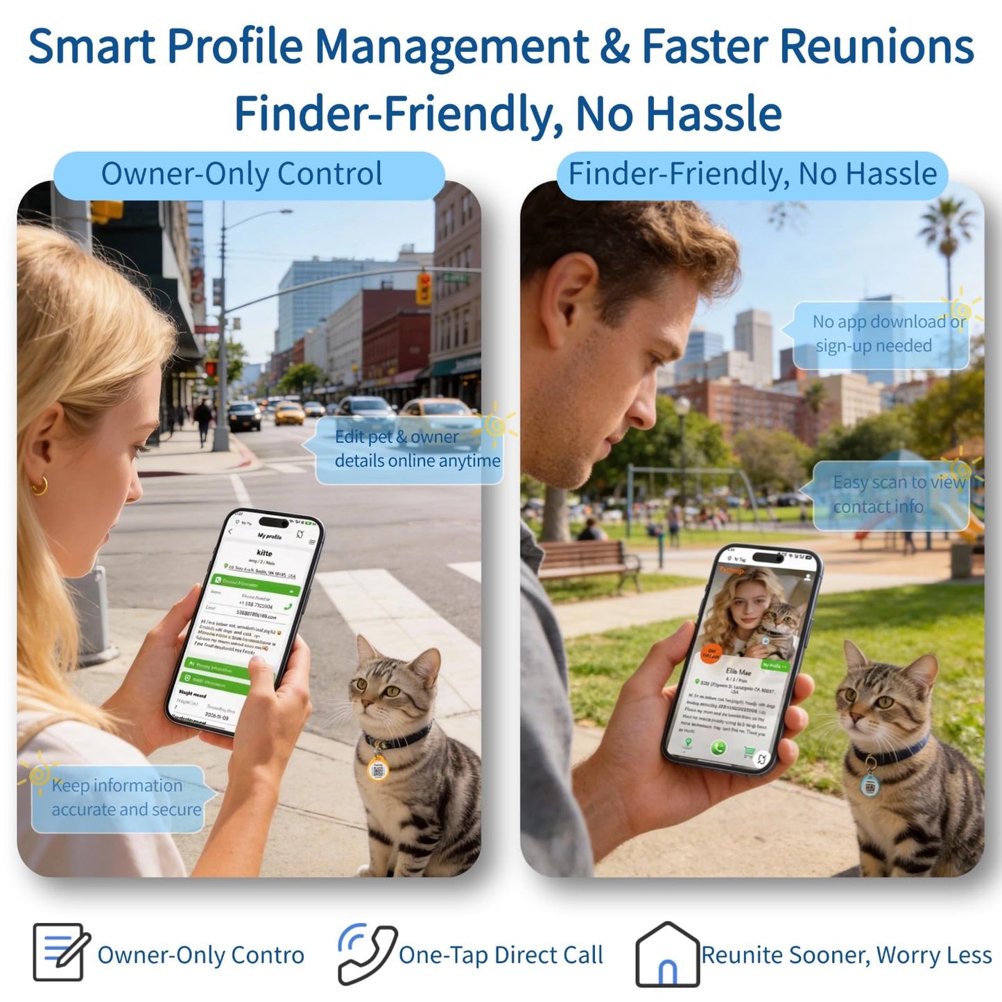 QR Code Pet ID Tag with Scan Alerts & Digital Profile