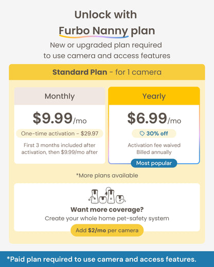 Furbo 360º Pet Camera w/Subscription Required
