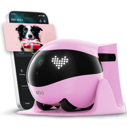 2K Smart Pet Camera Robot with Two-Way Talk & Night Vision