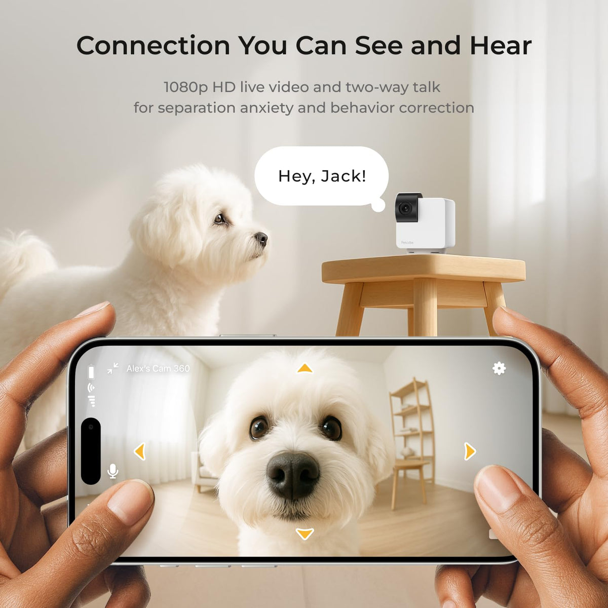 Petcube Cam 360 – Wi-Fi Pan-Tilt Pet Security Camera with App