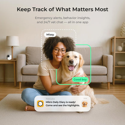 Petcube Cam 360 – Wi-Fi Pan-Tilt Pet Security Camera with App