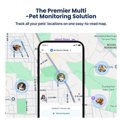DBDD AI GPS Dog Tracker, Virtual Fence & AI Health Monitor, Waterproof
