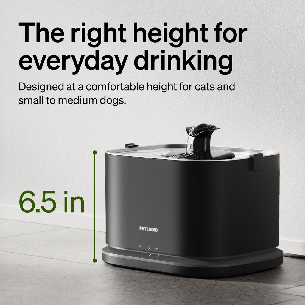 3L Smart Pet Water Fountain with Stainless Steel Tray & WiFi