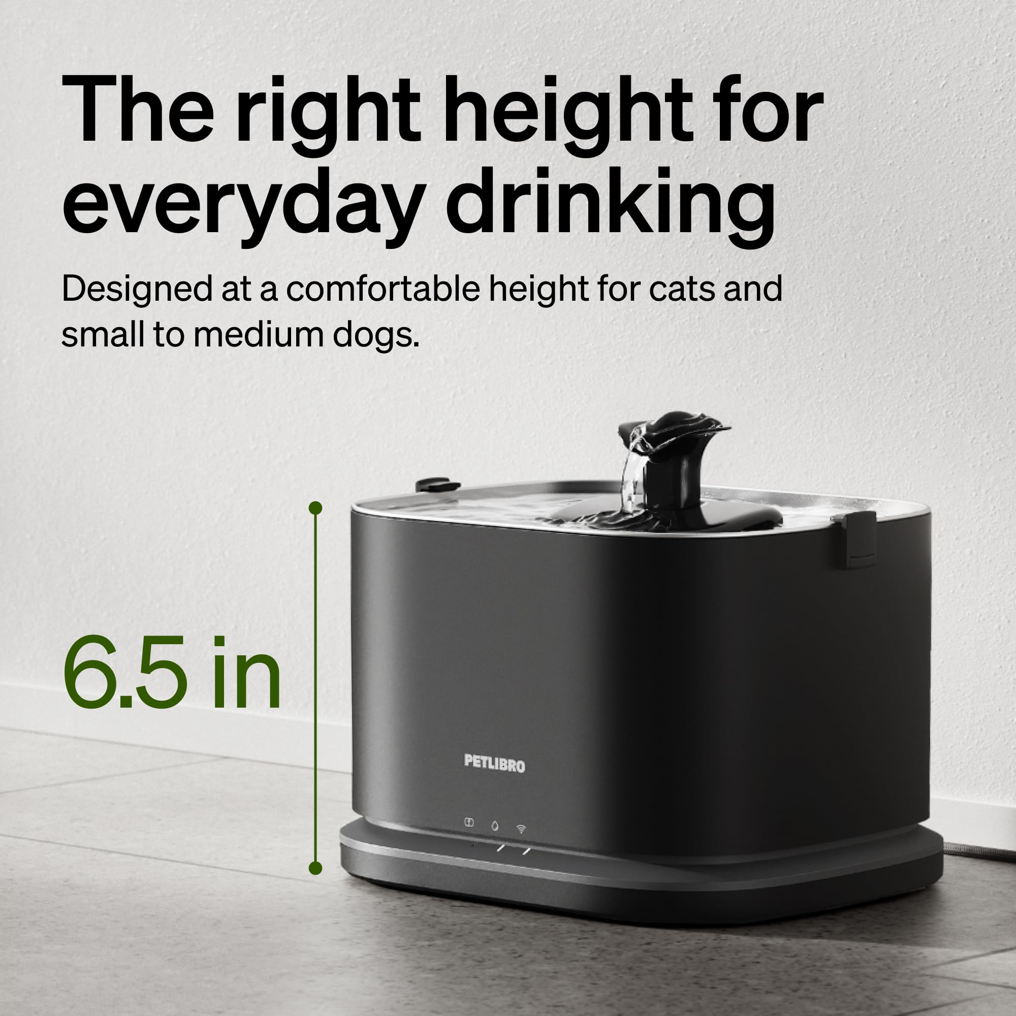 3L Smart Pet Water Fountain with Stainless Steel Tray & WiFi
