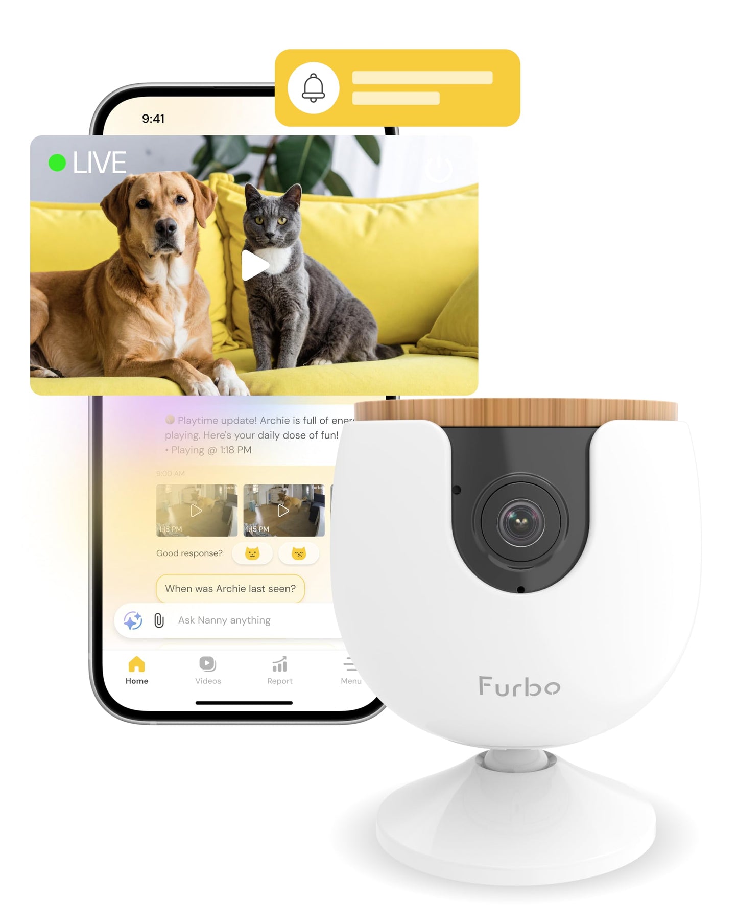 Furbo 360º Pet Camera w/Subscription Required