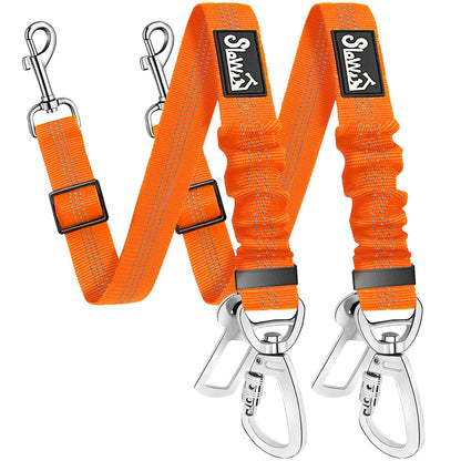 SlowTon Dog Seatbelt, 2 Pack Adjustable Heavy Duty Safety Dog Seat Belt