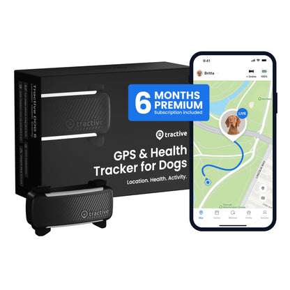 Tractive Smart Dog GPS Tracker | Live Pet Tracker with Virtual Fence | Vital Signs Monitoring of Heart & Respiratory Rate | Bark Monitoring | Dog Collar Attachment