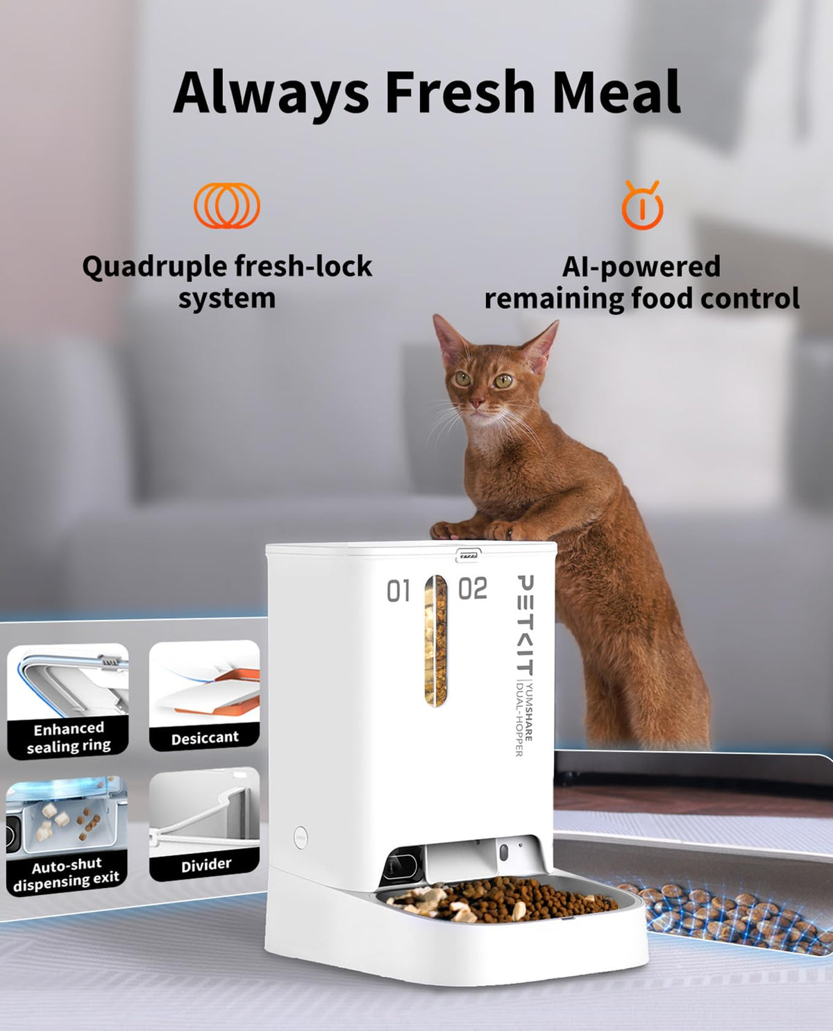 1080P Smart Pet Feeder with Camera & Two-Way Audio