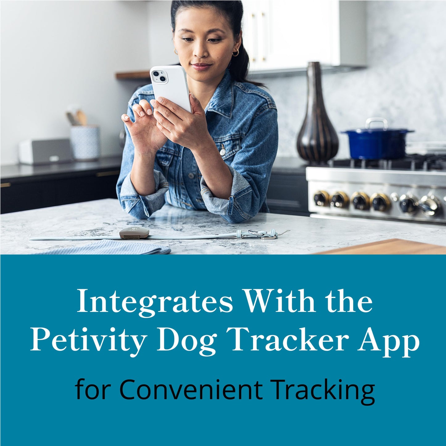petivity Dog GPS Tracker Powered by Purina, Waterproof Real Time Tracking GPS Dog Collar, Downloadable App, Subscription Required