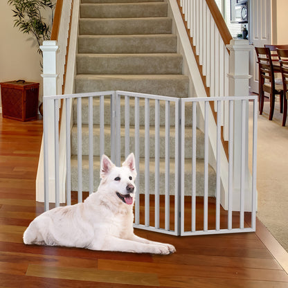 Foldable Wooden Pet Gate for Doorways, Hallways & Stairs