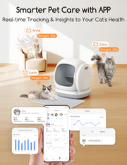 75L Smart Self-Cleaning Litter Box with App & Odor Control