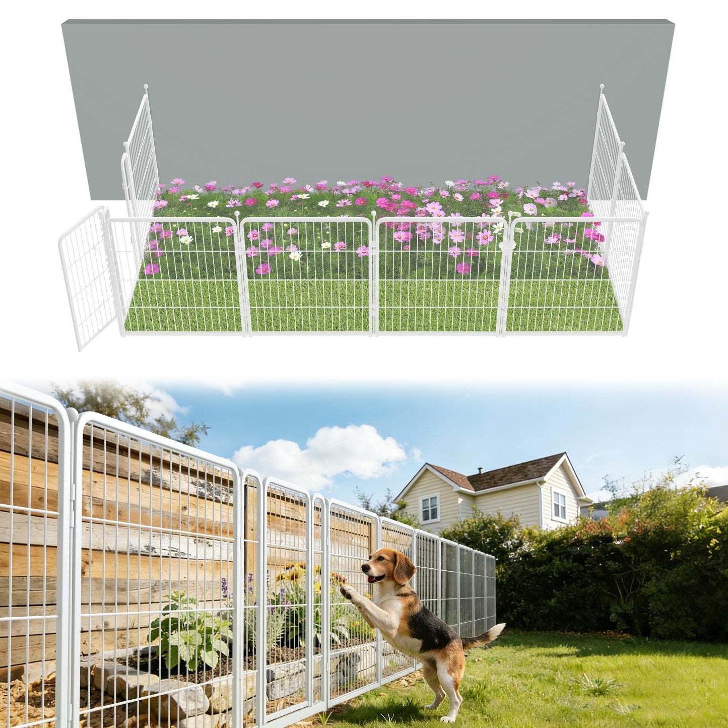 FXW No Dig Garden Fence, Outdoor for Yard