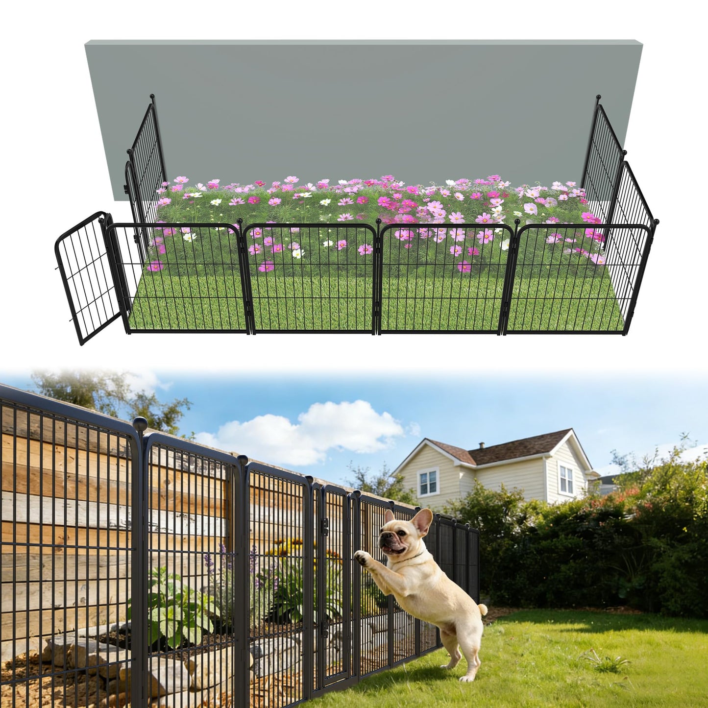 FXW No Dig Garden Fence, Outdoor for Yard