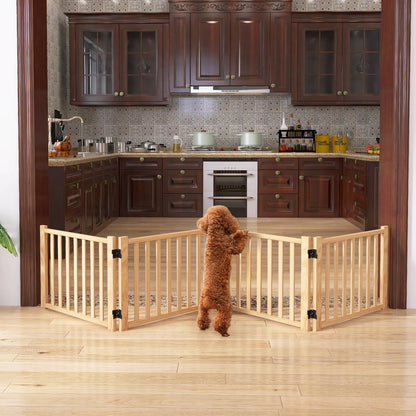 Wooden Freestanding Pet Gate for Doorways & Stairs