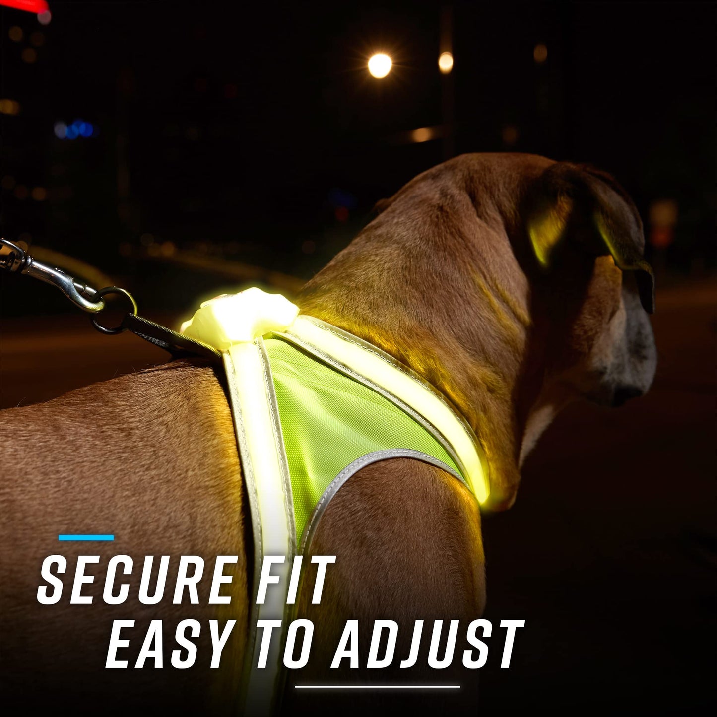 Rechargeable LED Reflective Dog Harness with Multicolor Lights