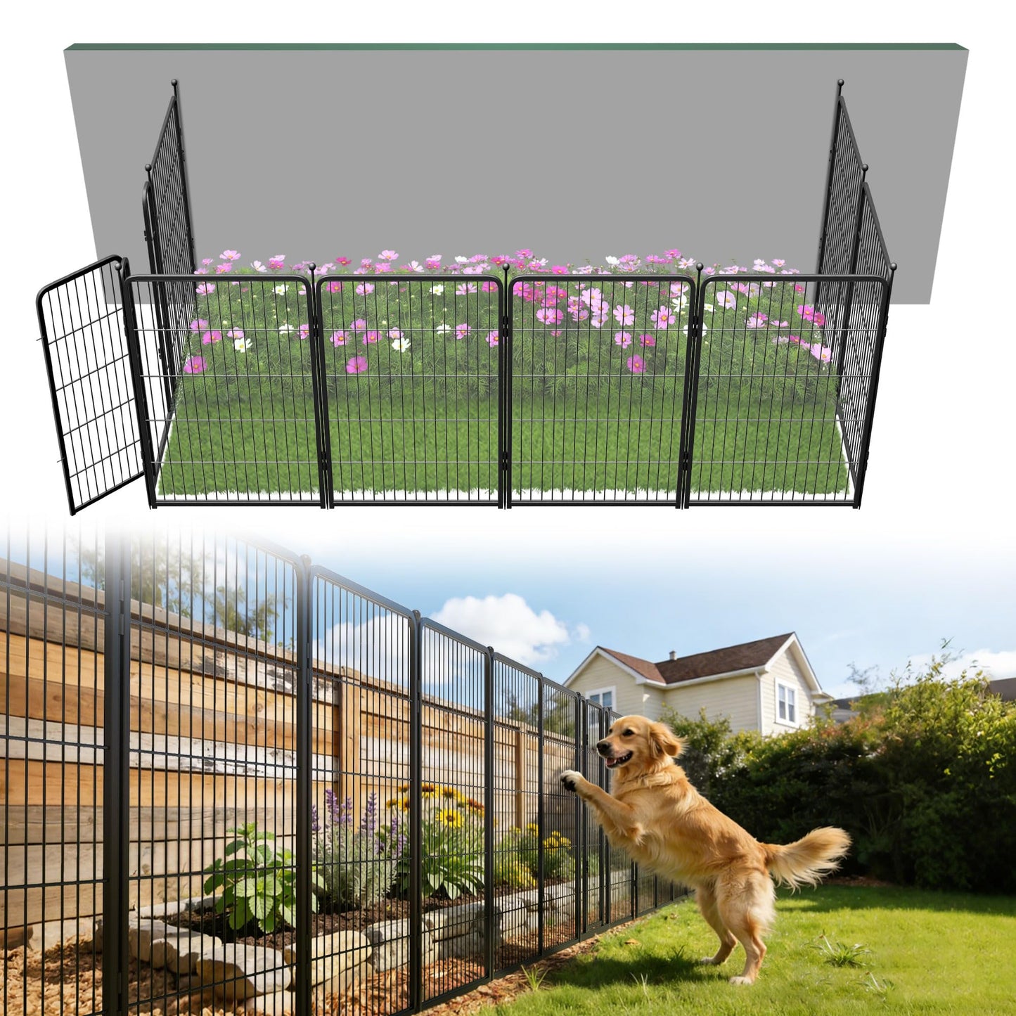 FXW No Dig Garden Fence, Outdoor for Yard
