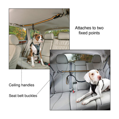 Kurgo Auto Zip Line, Backseat Zipline Harness Tether for Car Travel