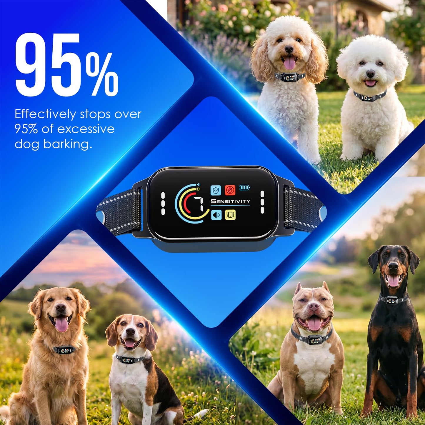 Automatic Anti-Bark Collar for Small to Large Dogs