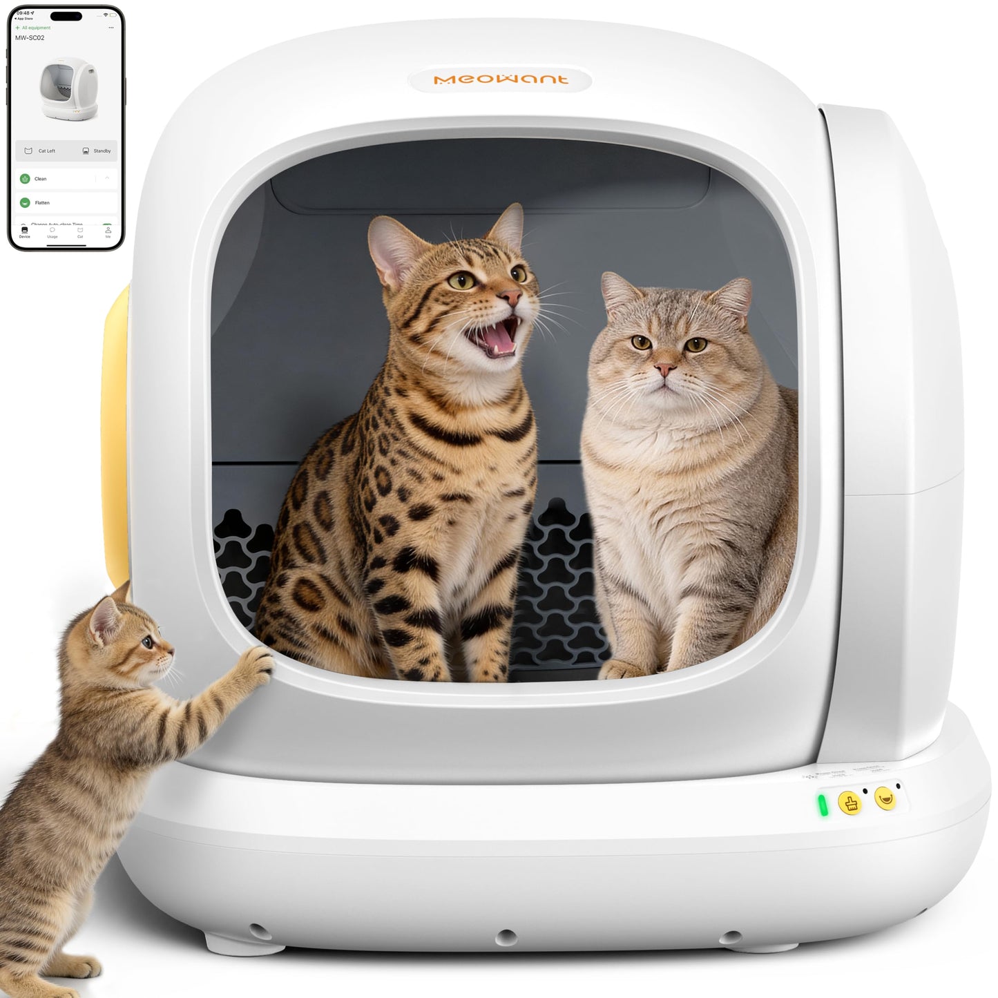 75L Smart Self-Cleaning Litter Box with App & Odor Control