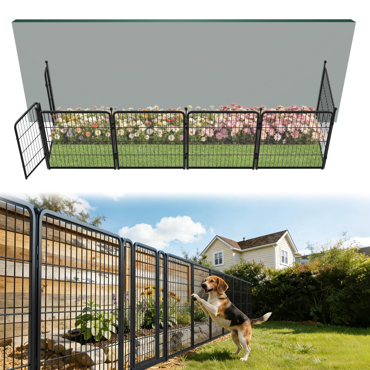 FXW No Dig Garden Fence, Outdoor for Yard