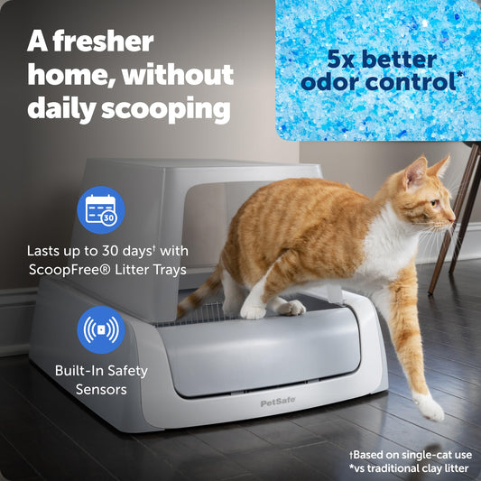 Smart Self-Cleaning Litter Box with App & Health Monitoring