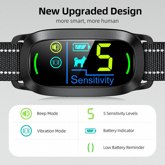 Rechargeable Smart Bark Collar with 5 Sensitivity Levels