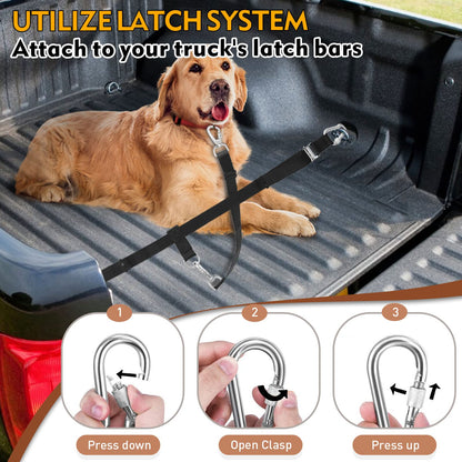 Snagle Paw Dog Leash for Truck Bed, Up to 150 lbs, 1 or 2 Dogs