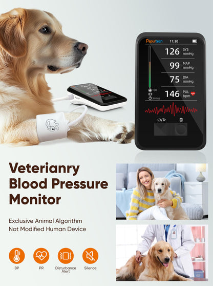 Veterinary Blood Pressure Monitor with 5 Cuffs & Data Memory