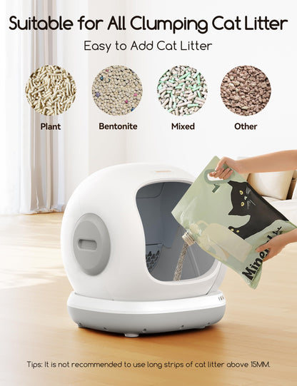 75L Smart Self-Cleaning Litter Box with App & Odor Control