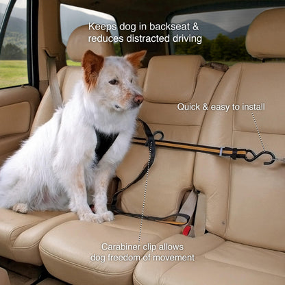 Kurgo Auto Zip Line, Backseat Zipline Harness Tether for Car Travel