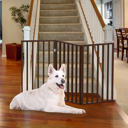 Foldable Wooden Pet Gate for Doorways, Hallways & Stairs