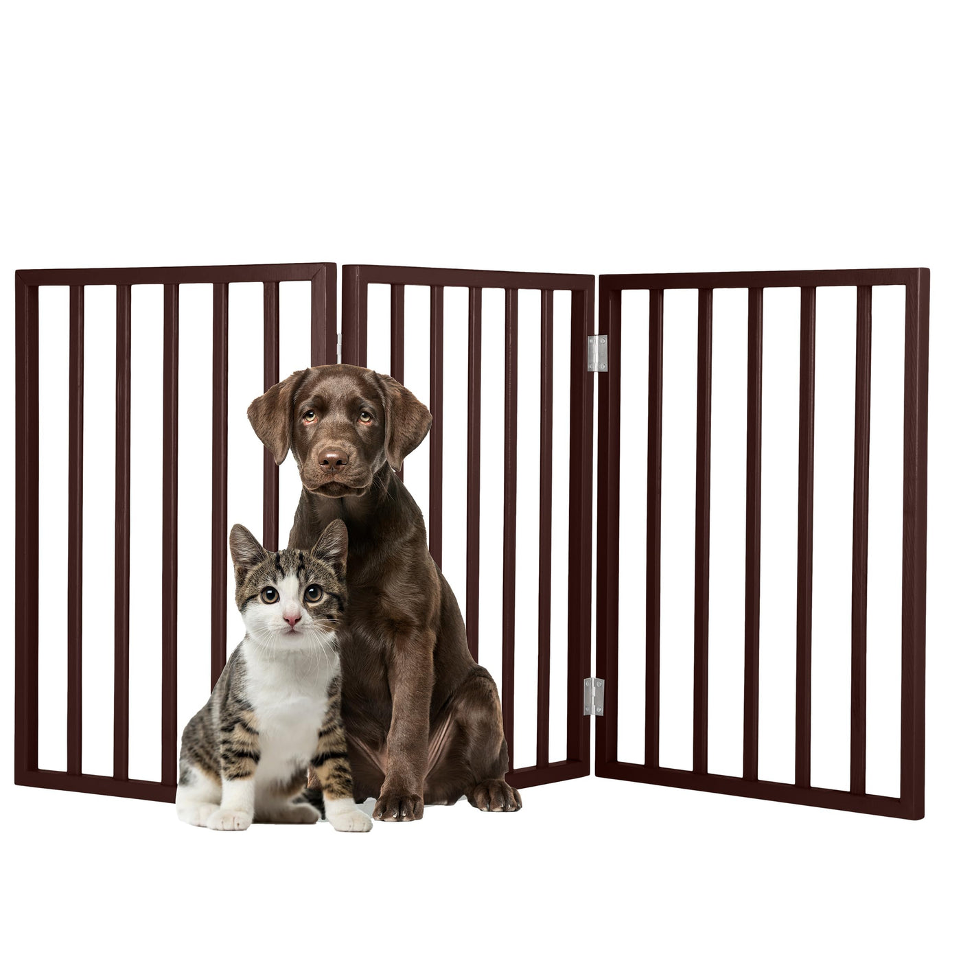 Freestanding Retractable Pet Gate for Doorways & Stairs