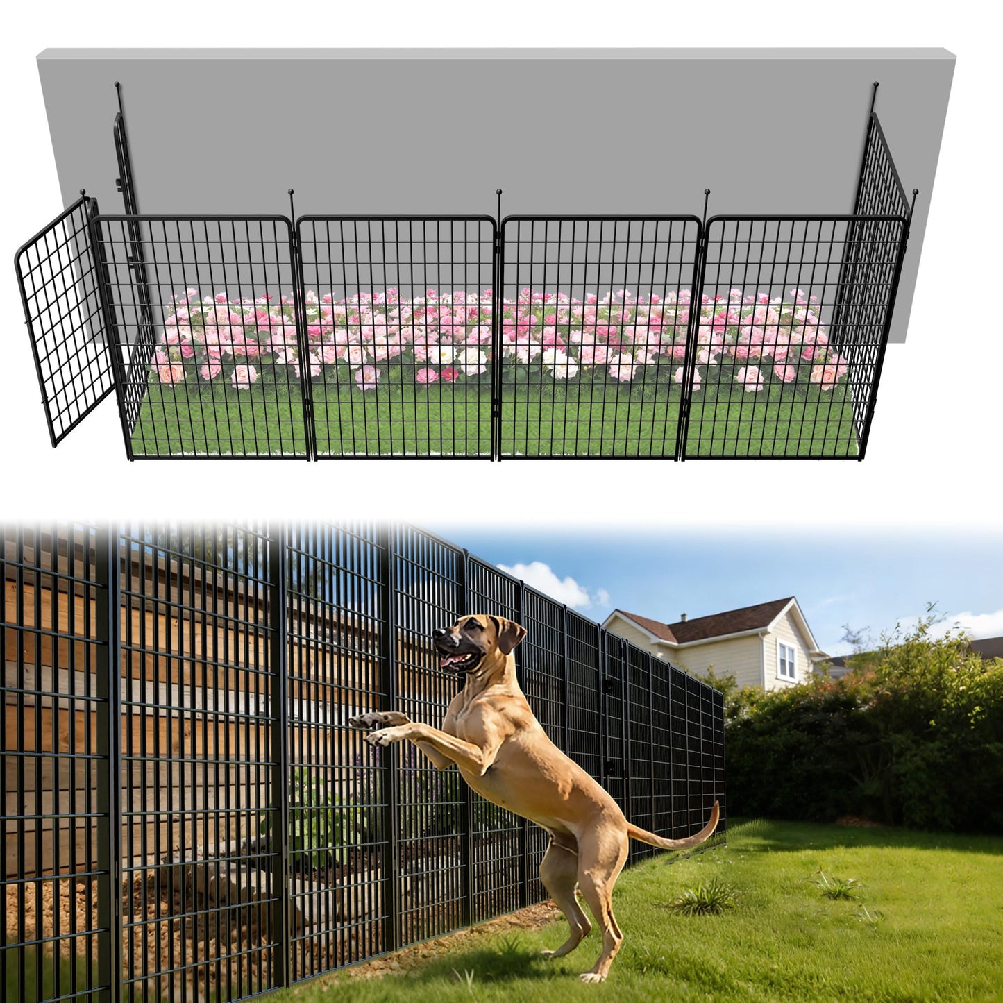 FXW No Dig Garden Fence, Outdoor for Yard