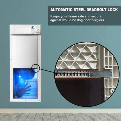 Automatic Electronic Pet Door for Large Dogs Up to 100 lb
