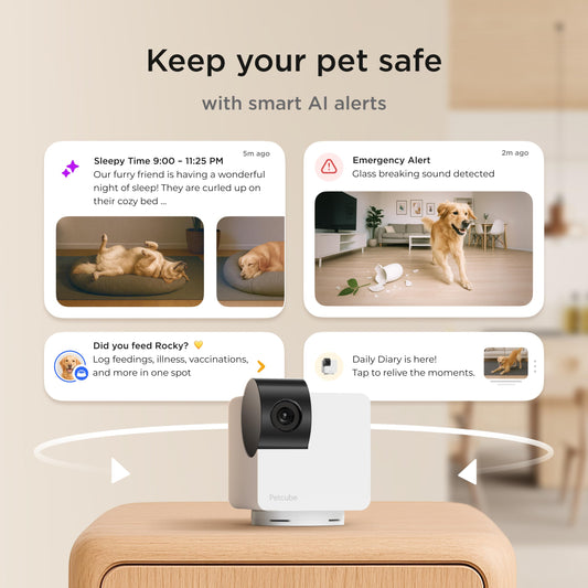 Petcube Cam 360 – Wi-Fi Pan-Tilt Pet Security Camera with App