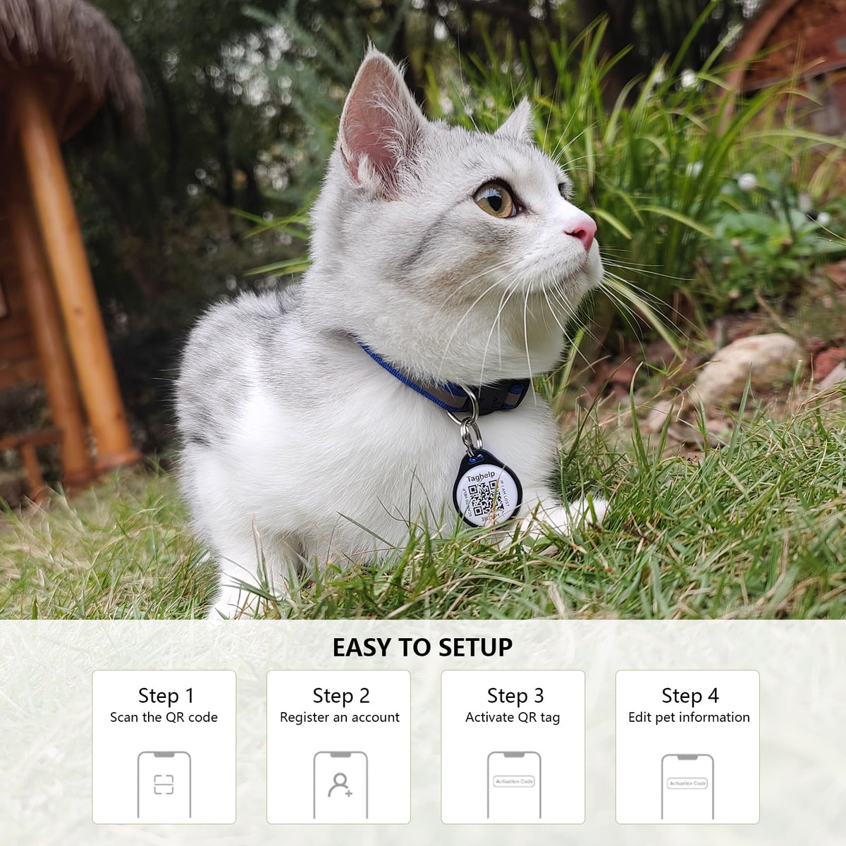 Reflective Cat Collar+cat tag