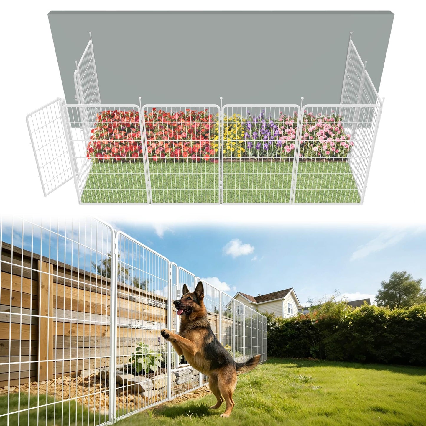 FXW No Dig Garden Fence, Outdoor for Yard