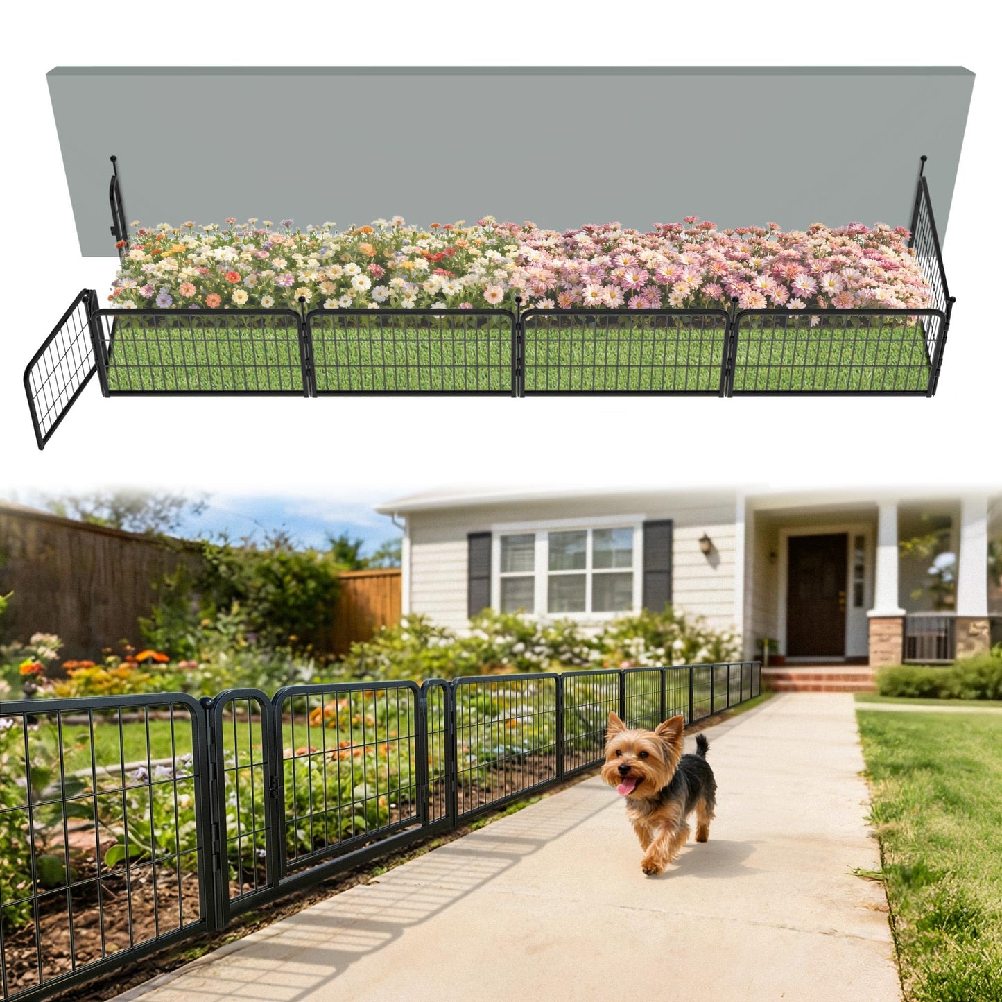 FXW No Dig Garden Fence, Outdoor for Yard