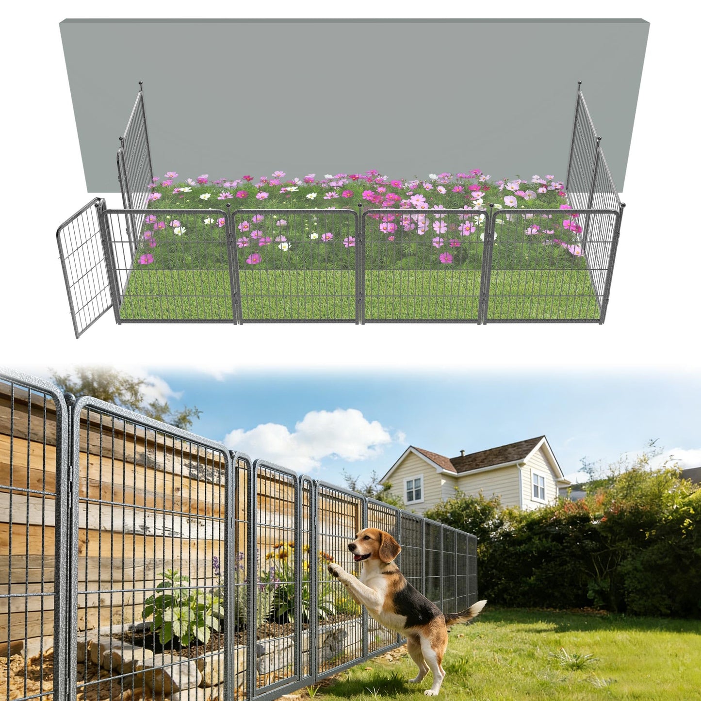 FXW No Dig Garden Fence, Outdoor for Yard