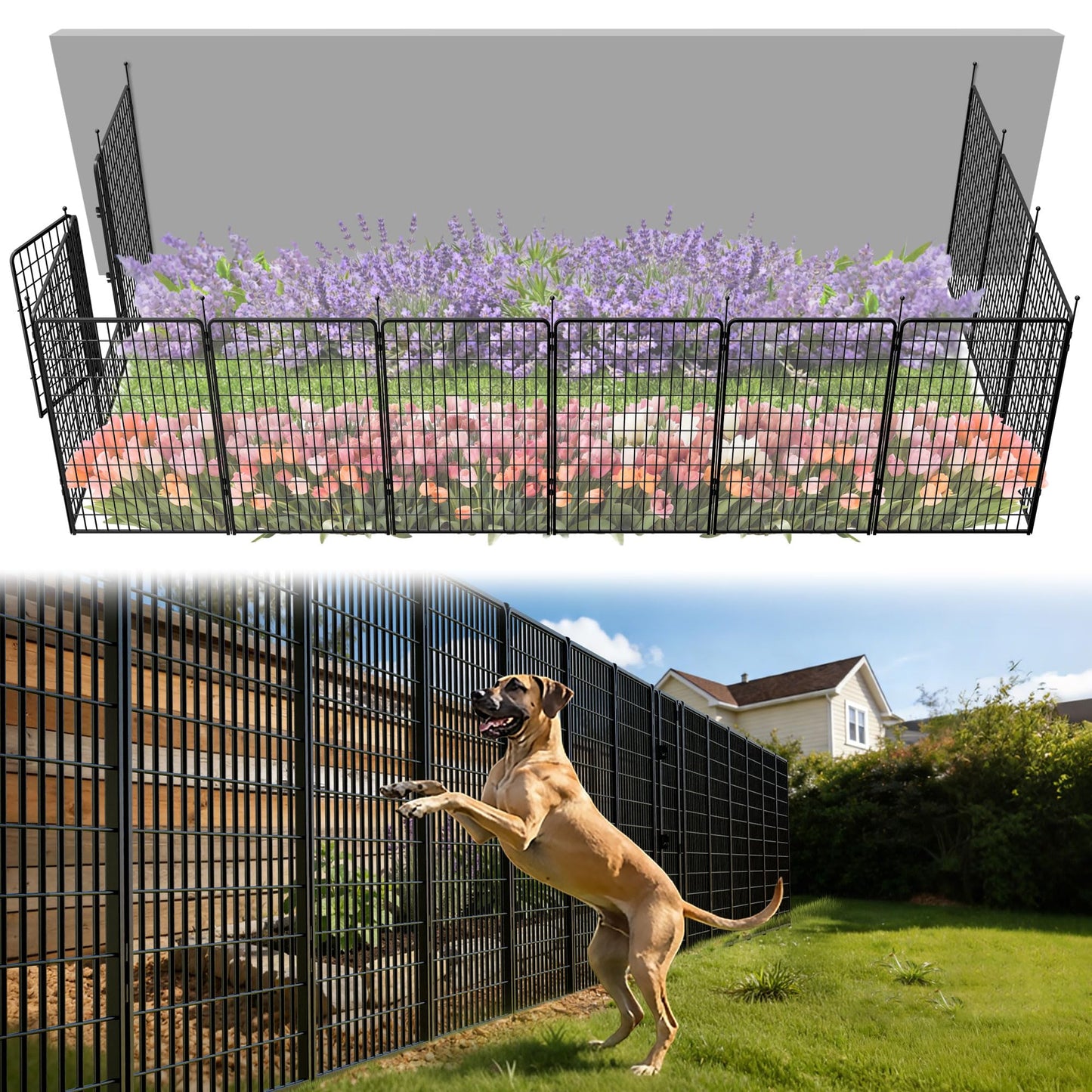 FXW No Dig Garden Fence, Outdoor for Yard