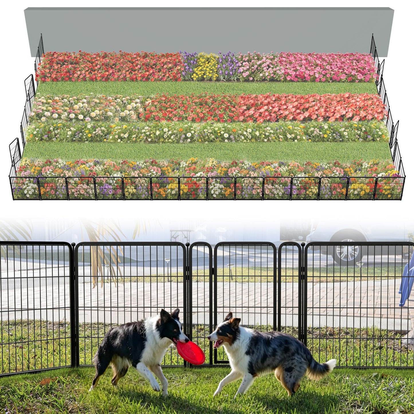 FXW No Dig Garden Fence, Outdoor for Yard