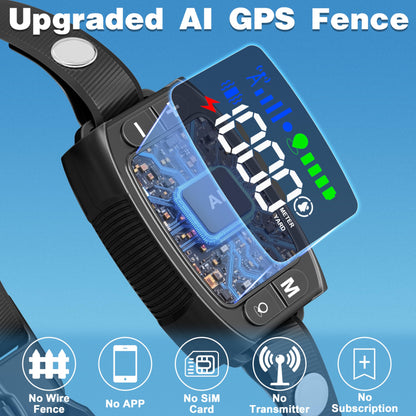 GPS Wireless Dog Fence with Adjustable 33–1000 Yard Range